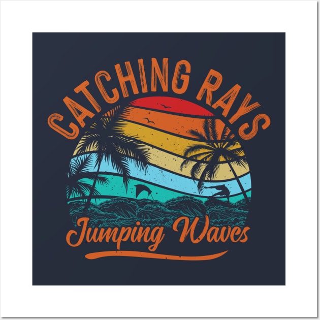 Vintage Surf Catching Waves Wall Art by Banned Books Club